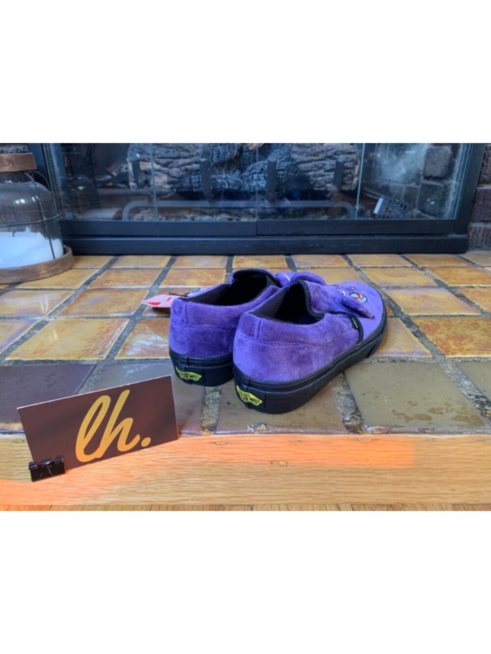 Kids 2 Vans x Sailor Moon “Luna” Purple Plush Slip On Shoes - Picture 6 of 7